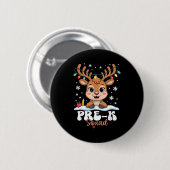 Pre-k Squad Reindeer Christmas Lights Cute Winter  Button (Vorne & Hinten)