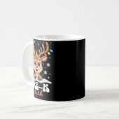 Pre-k Squad Reindeer Christmas Lights Cute Winter Kaffeetasse (Vorderseite Links)