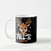Pre-k Squad Reindeer Christmas Lights Cute Winter Kaffeetasse (Links)