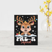 Pre-k Squad Reindeer Christmas Lights Cute Winter  Karte (Gelbe Blume)