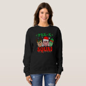 Pre K Squad Retro Groovy Christmas Teacher Life   Sweatshirt (Vorne ganz)