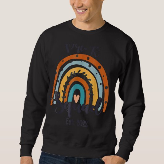Pre K Squad Student Lehrerin Boho Rainbow Sweatshirt (Vorderseite)
