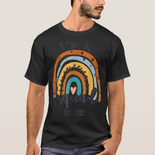 Pre K Squad Student Lehrerin Boho Rainbow T-Shirt