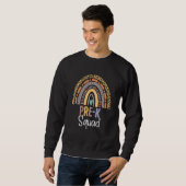 Pre K Squad Zurück zur Schule Boho Regenbogen Leop Sweatshirt (Vorne ganz)
