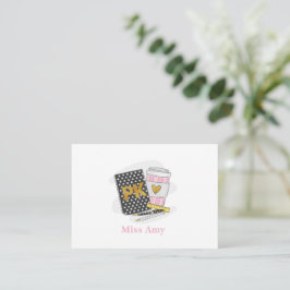 Pre K Teacher Custom Black Notebook Mitteilungskarte