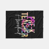 Pre-k Teacher Istant Tie Dye Back To School Apprec Fleecedecke (Vorderseite (Horizontal))