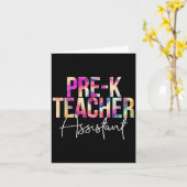 Pre-k Teacher Istant Tie Dye Back To School Apprec Karte (Gelbe Blume)
