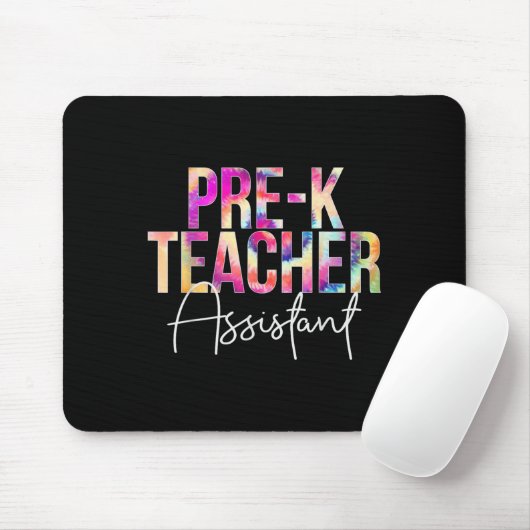 Pre-k Teacher Istant Tie Dye Back To School Apprec Mousepad (Mit Mouse)