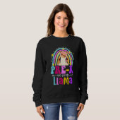 Pre-k Teacher Rainbow No Prob Llama 100 Days of Sc Sweatshirt (Vorne ganz)