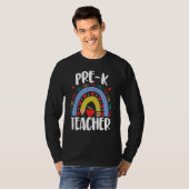 Pre K Teacher School Rainbow Acedamic T-Shirt (Vorne ganz)