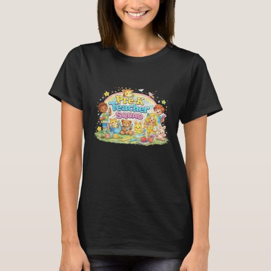 Pre-K Teacher Squad – Cute Preschool Design T-Shirt (Vorderseite)