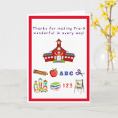 Pre-K Teacher/Staff Appreciation Card Karte (Gelbe Blume)