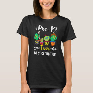Pre K Team School Cactus Crew Pre K Teacher Squad T-Shirt
