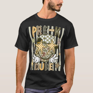 Pre-K Typ erster Schultag Vorschuljunge Camo T-Shirt