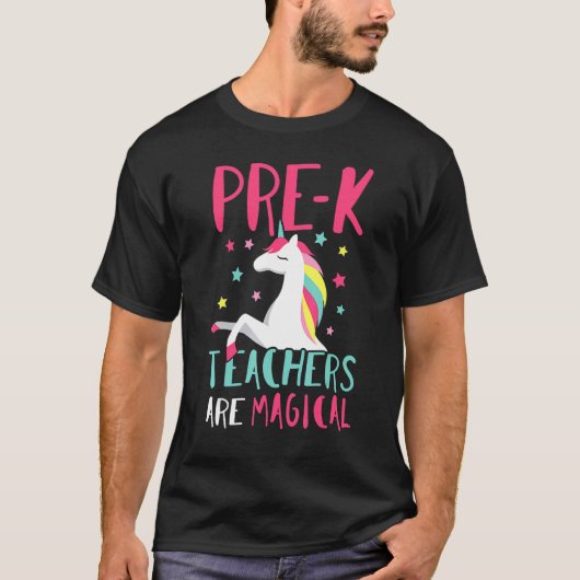 Pre K Unicorn Lehrer T-Shirt (Vorderseite)