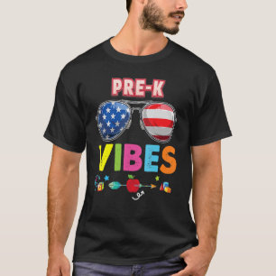 Pre K Vibes Coole Kinderstudentin zurück zur Schul T-Shirt