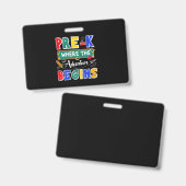 Pre-K, wo das Abenteuer beginnt die Sonnenstube Ausweis (Vorder- & Rückseite)