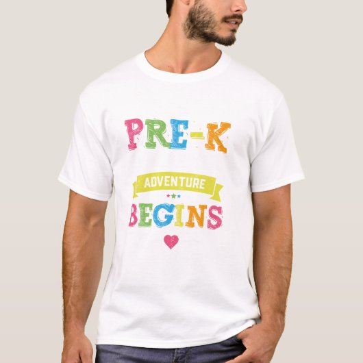 Pre-K, wo das Abenteuer beginnt, um Scho zurückzug T-Shirt (Vorderseite)