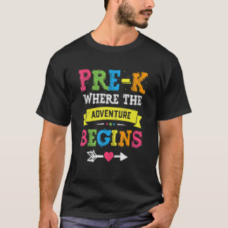 Pre K, wo das Abenteuer wieder in die Schule geht T-Shirt