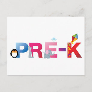 pre k word postkarte