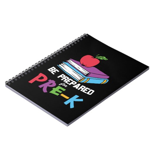 Pre Kindergarten Be Vorbereited For Pre Kindergart Notizblock (Linke Seite)