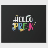Pre Kindergarten Hello Pre Kindergarten Geschenkpapier (Flach)