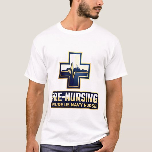 Pre-Nursing Future US Navy Nurse Cross T-Shirt (Vorderseite)