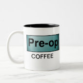 PRE-OP KAFFEE ZWEIFARBIGE TASSE (Links)