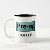 PRE-OP KAFFEE ZWEIFARBIGE TASSE (Links)
