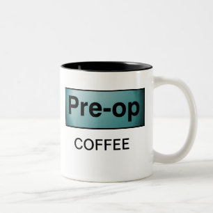 PRE-OP KAFFEE ZWEIFARBIGE TASSE