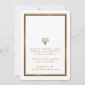 Pre Prom Junior, Great Gatsby, Gold, weiß Save The Date (Rückseite)