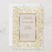 Pre-Prom, Pre-Prom,Sweet-sechzehn,Glitzer auf Elfe Einladung (Rückseite)