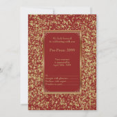 Pre-Prom, Pre-Prom, Sweet-sechzehn, Glitzer auf Ro Einladung (Rückseite)