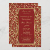 Pre-Prom, Pre-Prom, Sweet-sechzehn, Glitzer auf Ro Einladung (Vorne/Hinten)