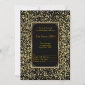 Pre-Prom, Pre-Prom,Sweet-sechzehn,Glitzer auf schw Einladung (Rückseite)