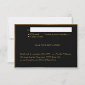 PRE PROM UAWG, Great Gatsby, Gold auf schwarz Einladung (Rückseite)