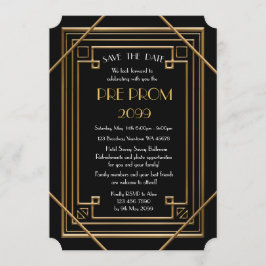Pre-PromJunior, Great Gatsby, Gold, Black Save The Date