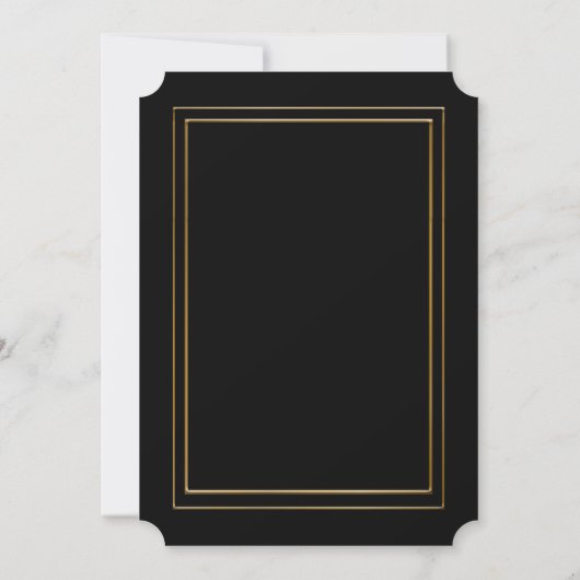 Pre-PromJunior, Great Gatsby, Gold, Black Save The Date (Rückseite)