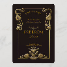 Pre PromJunior, Great Gatsby, Gold, schwarz