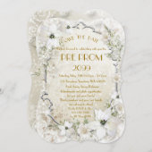 Pre-PromJunior, Great Gatsby, Gold, Silber, Klamme Save The Date (Vorne/Hinten)