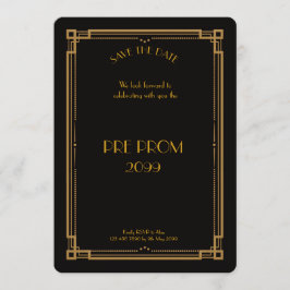 Pre PromJunior, Great Gatsby, minimalistisch, schw Save The Date