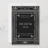 Pre-PromJunior, Great Gatsby, Silver, Black Save The Date (Vorderseite)