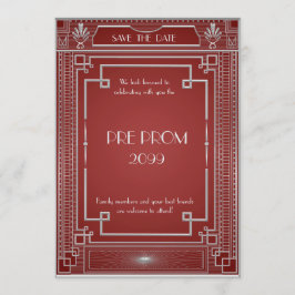 Pre-PromJunior, Great Gatsby, Silver, Red Save The Date