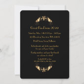 Pre-PromJunior, Great Prom, elegant schwarz, Gold Save The Date (Rückseite)