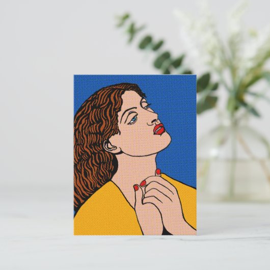 Pre-Raph Pop Grrl Postkarte (Stehend Vorderseite)