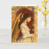 Pre-Raphaelite Angel Mural Greetings Card Karte (Gelbe Blume)