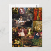 Pre-Raphaelite Collage Postkarte (Vorne/Hinten)