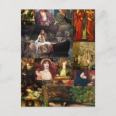 Pre-Raphaelite Collage Postkarte (Vorderseite)