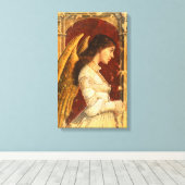 Pre-Raphaelite Fresco Angel Canvas Print Leinwanddruck (Insitu (Holzboden))