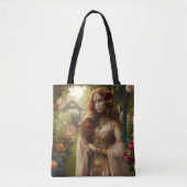 Pre-Raphaelite Gilded Woman 2 in Garden Tasche (Vorderseite)